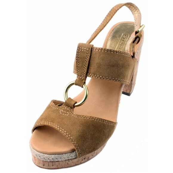 Coach Valeann Suede Buckle Platform Sandals - Size 9 - Picture 6 of 11